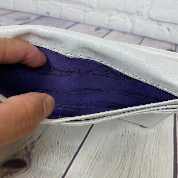 Don Ed Hardy Women's Wallet 4 inch x 7.5" Folded - All Over Print Design - Picture 12 of 12